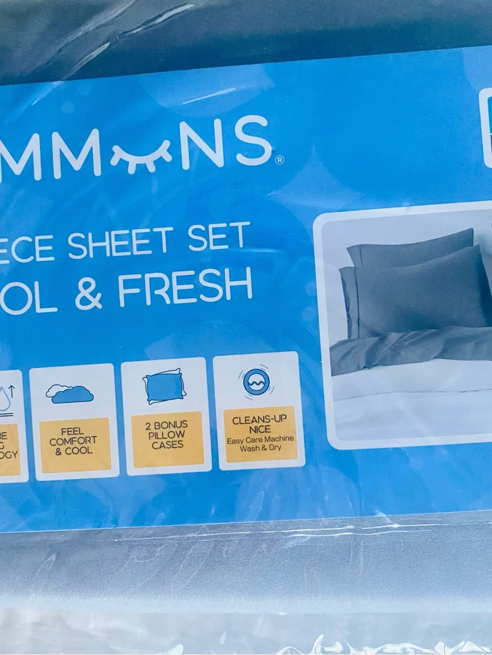 NIP👍🏽SIMMUNS Gray King Top Sheet